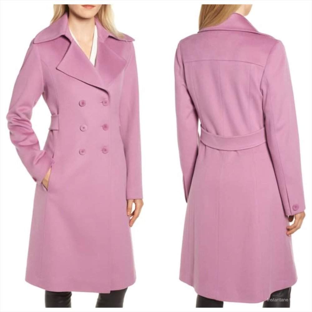 Fleurette Double Breasted Loro Piana Wool Coat *8*